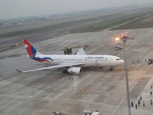 गौतमबुद्ध अन्तर्राष्ट्रिय विमानस्थलमा पहिलोपटक वाइडबडी जहाज अवतरण