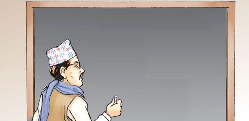 प्रधानाध्यापकले आफ्नो तलब बाँडिदिए निजी स्रोतका शिक्षकलाई