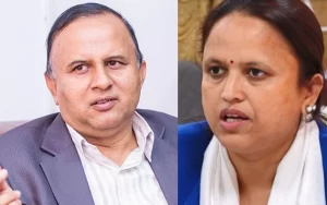 माओवादी केन्द्रकी रेखा शर्मासँग एमाले महासचिव पोखरेल पराजित