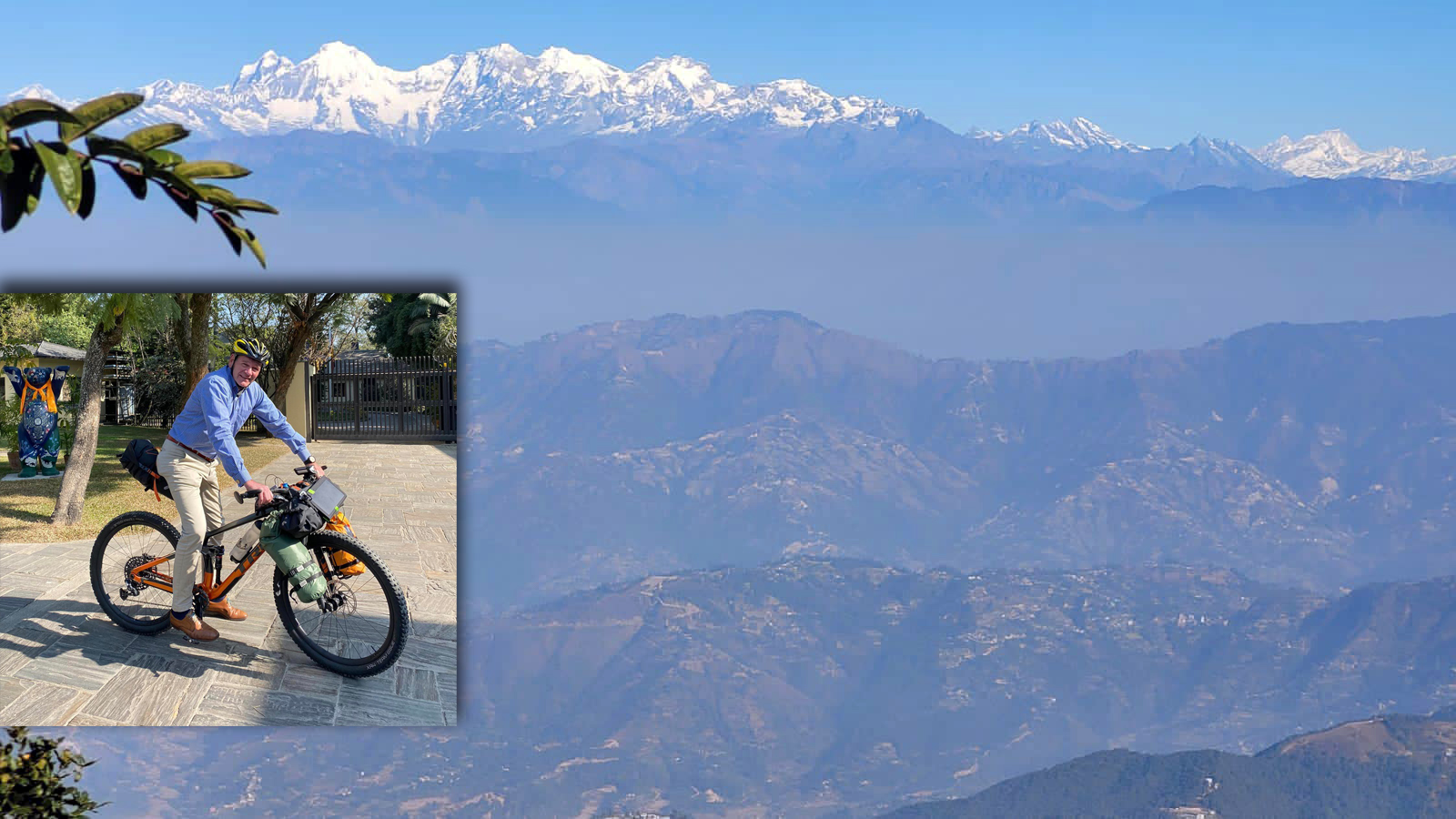 जर्मनीका राजदुत साइकलमा बंगलादेश जाँदै, पहिलो दिन चन्द्रागिरि हुँदै हेटाैंडा पुगे