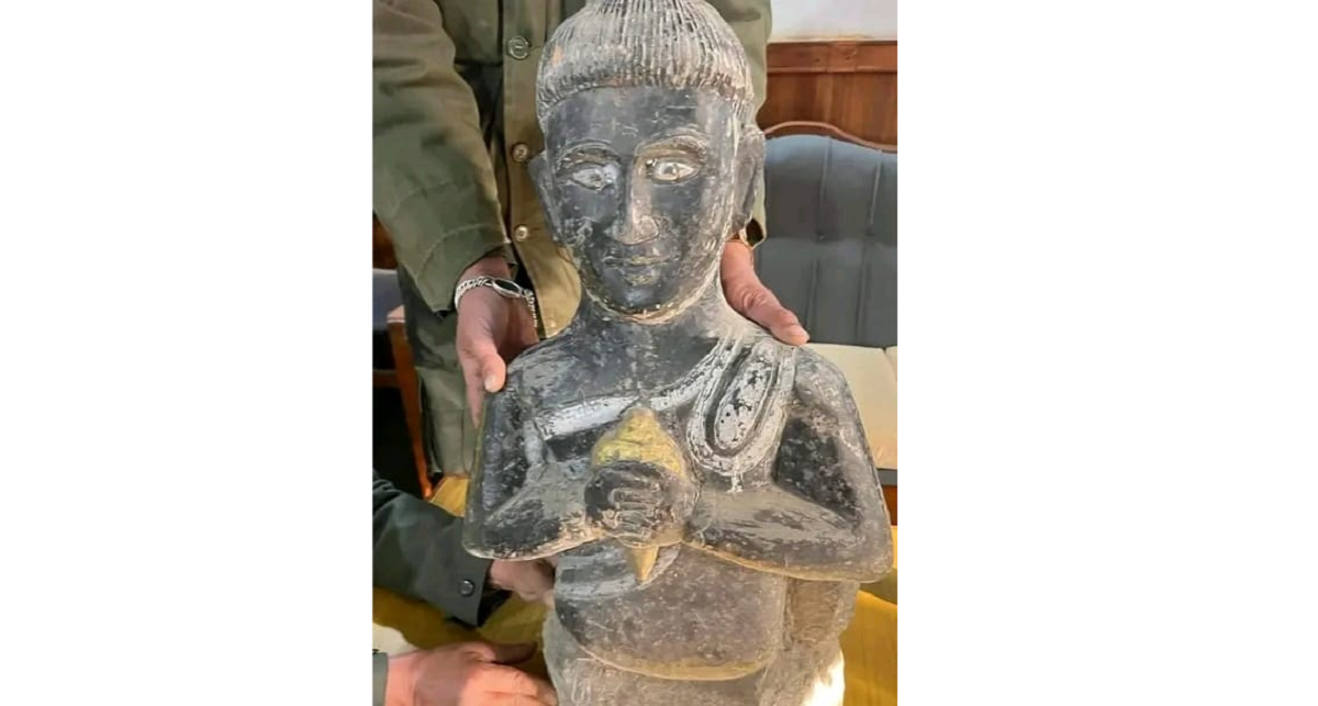 कालिमाटीमा पुलमुनि फेला पर्‍यो राष्ट्रिय विभूती शंखधर साख्वाःको मूर्ति