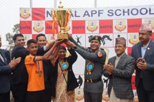 आयोजक एपीएफ स्कुललाई सातौं नेपाल एपीएफ स्कुल कप आमन्त्रित फुटबल प्रतियोगिताको उपाधी