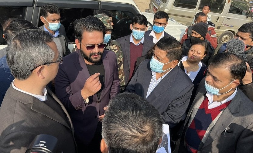 कलङ्की-चक्रपथ-गौशाला सडक खण्डको निरीक्षणमा पुगे उपप्रधानमन्त्री, मेयर बालेन, कुलमान घिसिङ