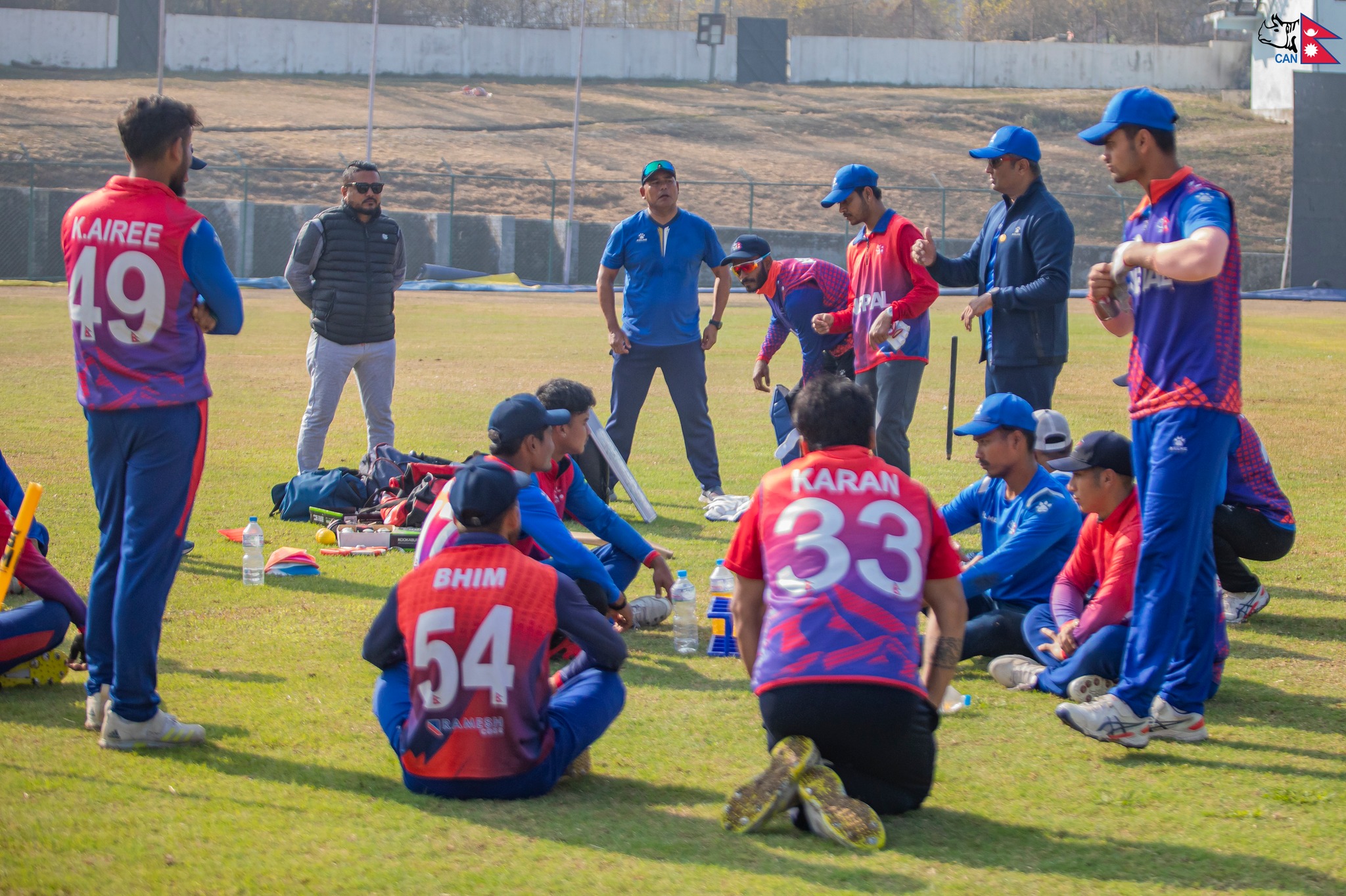 त्रिवि क्रिकेट मैदानमा नेपाली क्रिकेट टिमको अभ्यास (फाेटाे फिचर)