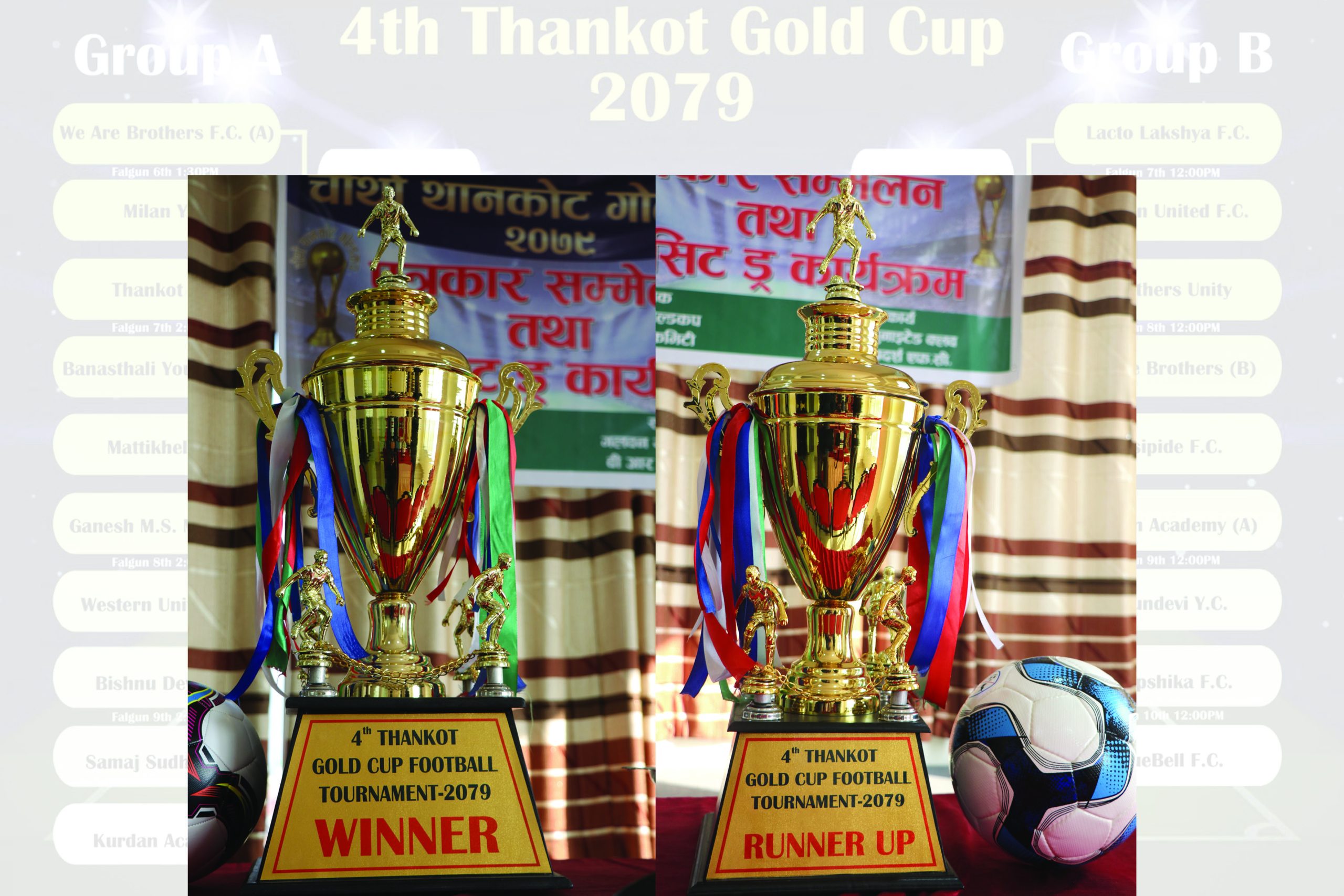 चाैथो थानकोट गोल्डकपमा १९ टोलीको सहभागिता