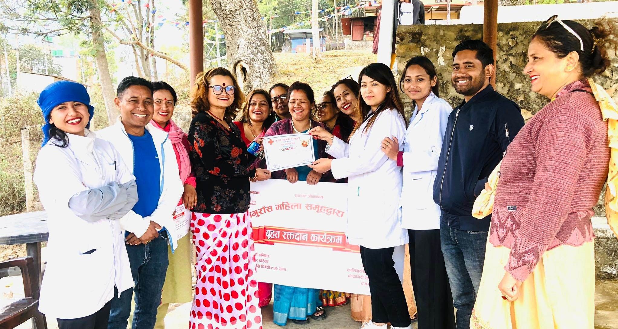 मातातीर्थमा गरिएको रक्तदान कार्यक्रममा ४० जनाको सहभागिता