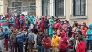 दिवंगत वडाध्यक्ष अधिकारीप्रति श्रद्धाञ्जली दिन कीर्तिपुरमा उर्लियो जनसागर