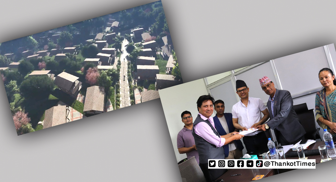 यस्तो छ कलाकार दिपकराज गिरीले दहचोकमा बनाउन चाहेको ‘झिंगटी घर’ सम्पदा बस्ती