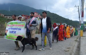 नदी बचाउन हिँडेरै वीरगन्जदेखि काठमाडौंसम्म, मातातीर्थमा बास