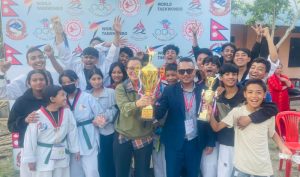 जिल्लास्तरीय तेक्वान्दो प्रतियोगितामा चन्द्रागिरि डोजाङ दोश्रो
