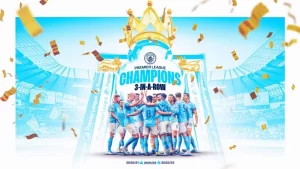 म्यानचेस्टर सिटी तीन खेलअघि नै लिग च्याम्पियन