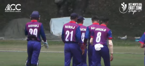 एसीसी मेन्स यू १६- इस्टर्न जोन कपः थाइल्याण्ड विरूद्ध नेपाल २२५ रनले विजयी