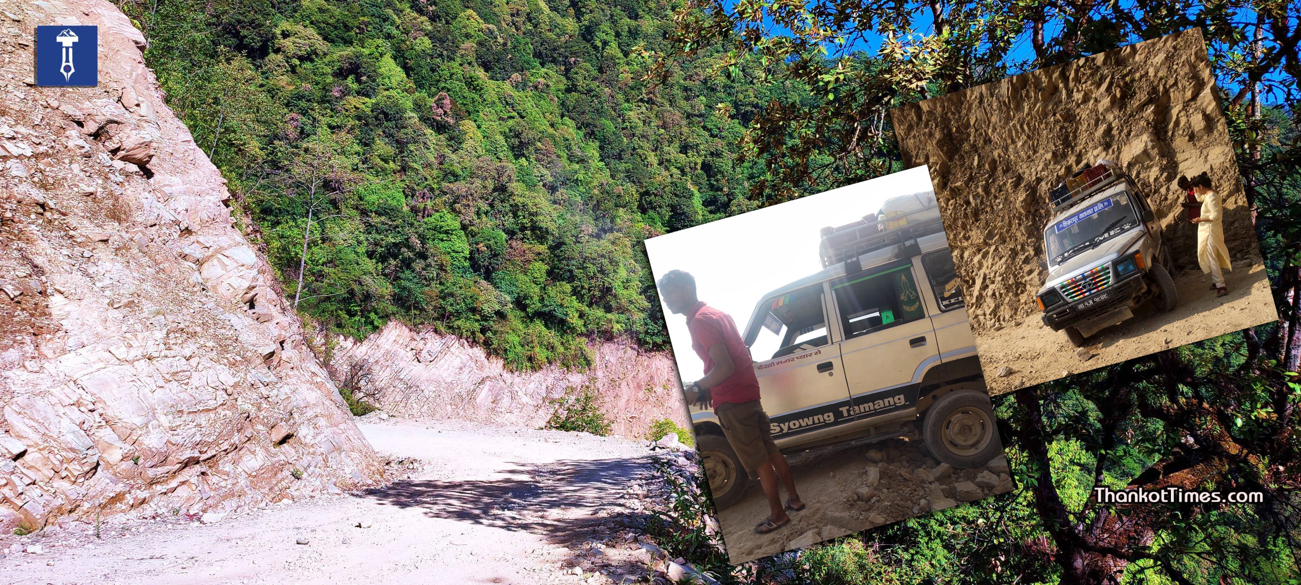 थानकोट-चित्लाङ सडकमा भयानक दुर्घटना टर्यो, चालकले भित्तामा ठोकाएर रोके गाडी