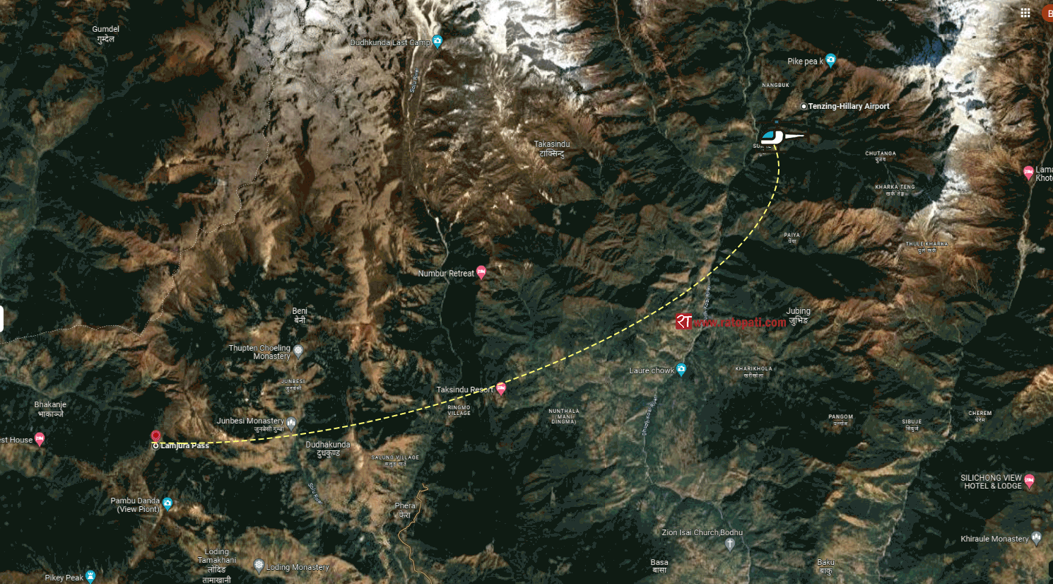 सोलुखुम्बुमा मनाङ एयरको हेलिकप्टर दुर्घटना हुँदा ५ जनाको मृत्यु, १ को अवस्था अज्ञात