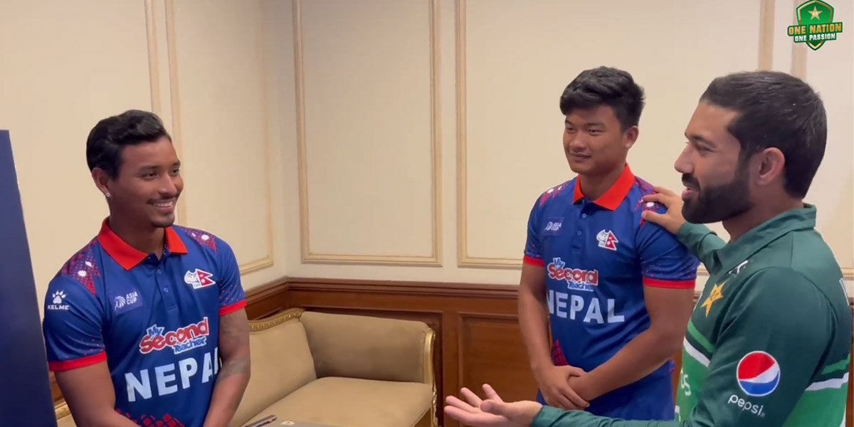 एसिया कप-२०२३ः पाकिस्तानी विकेटकिपर ब्याटरले भेटे नेपाली टिम