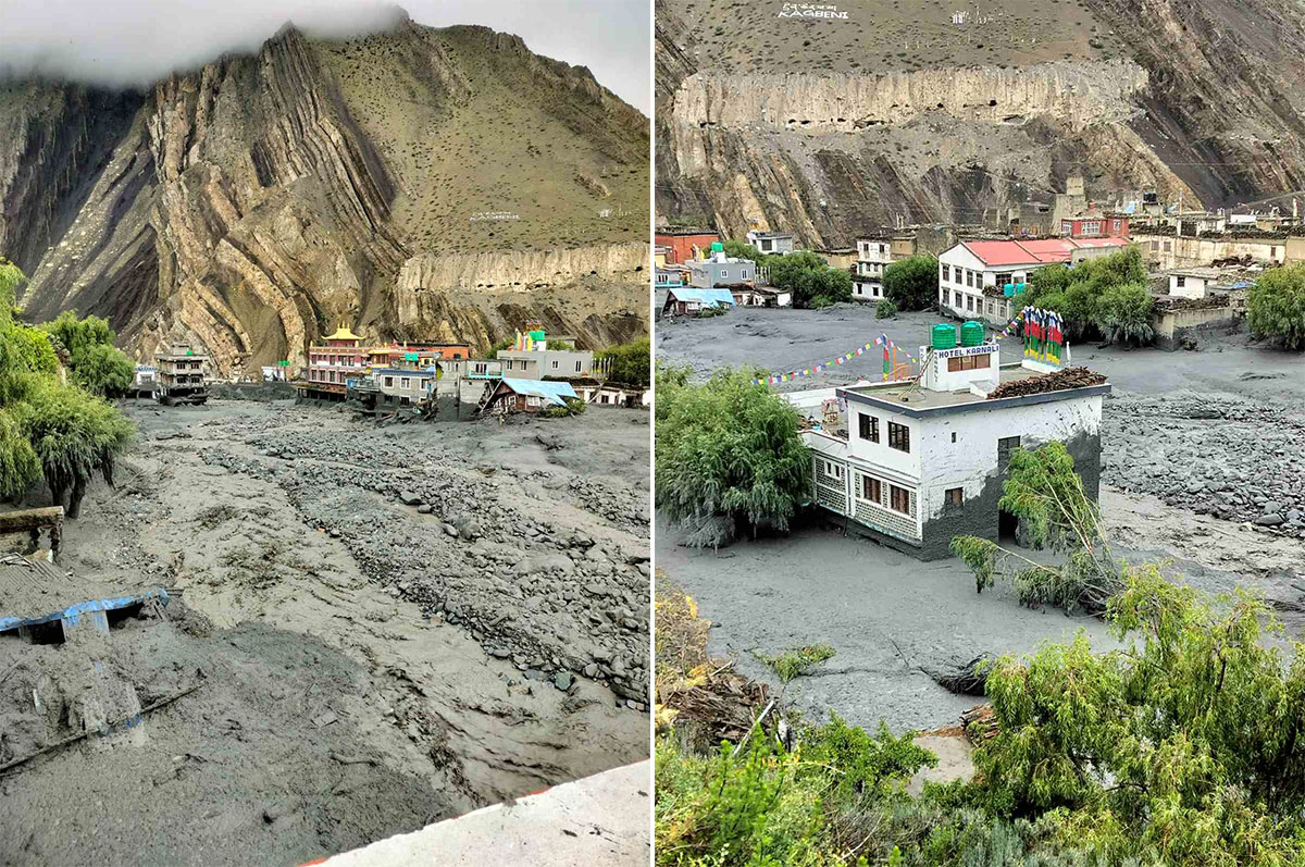 कागबेनीमा भीषण बाढीः वारीपारी सम्पर्क टुट्यो, दर्जन घरसहित प्रहरी चौकीमा क्षति (तस्बिरसहित)