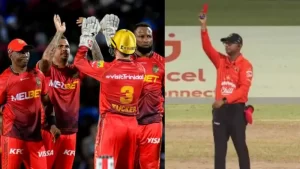 क्रिकेट खेलमा पनि ‘रेड कार्ड’, रेड कार्ड पाउने पहिलाे खेलाडी बने सुनिल नरायन