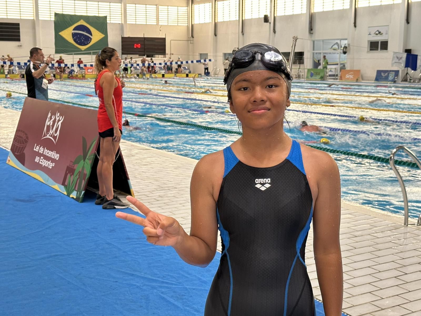 ब्राजिलमा सम्पन्न ‘मिनी ओलम्पिक’मा चन्द्रागिरिकी १२ वर्षीया पौडीबाज श्रयला महर्जन