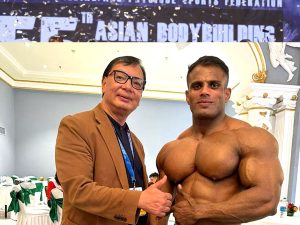 ५५औं एसियाली शारीरिक सुगठन प्रतियोगिताः मिस्टर एसियाको उपाधि भारतका सराभननले उचाले