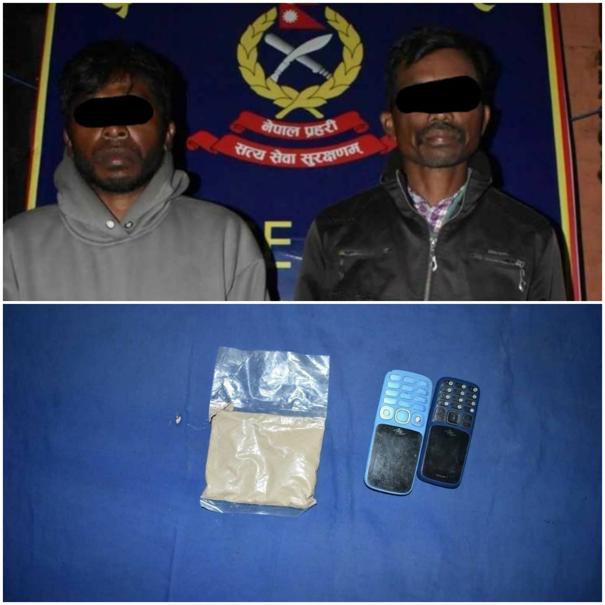 नागढुंगा नाकाबाट समातिए एकै गाउँका २ जना