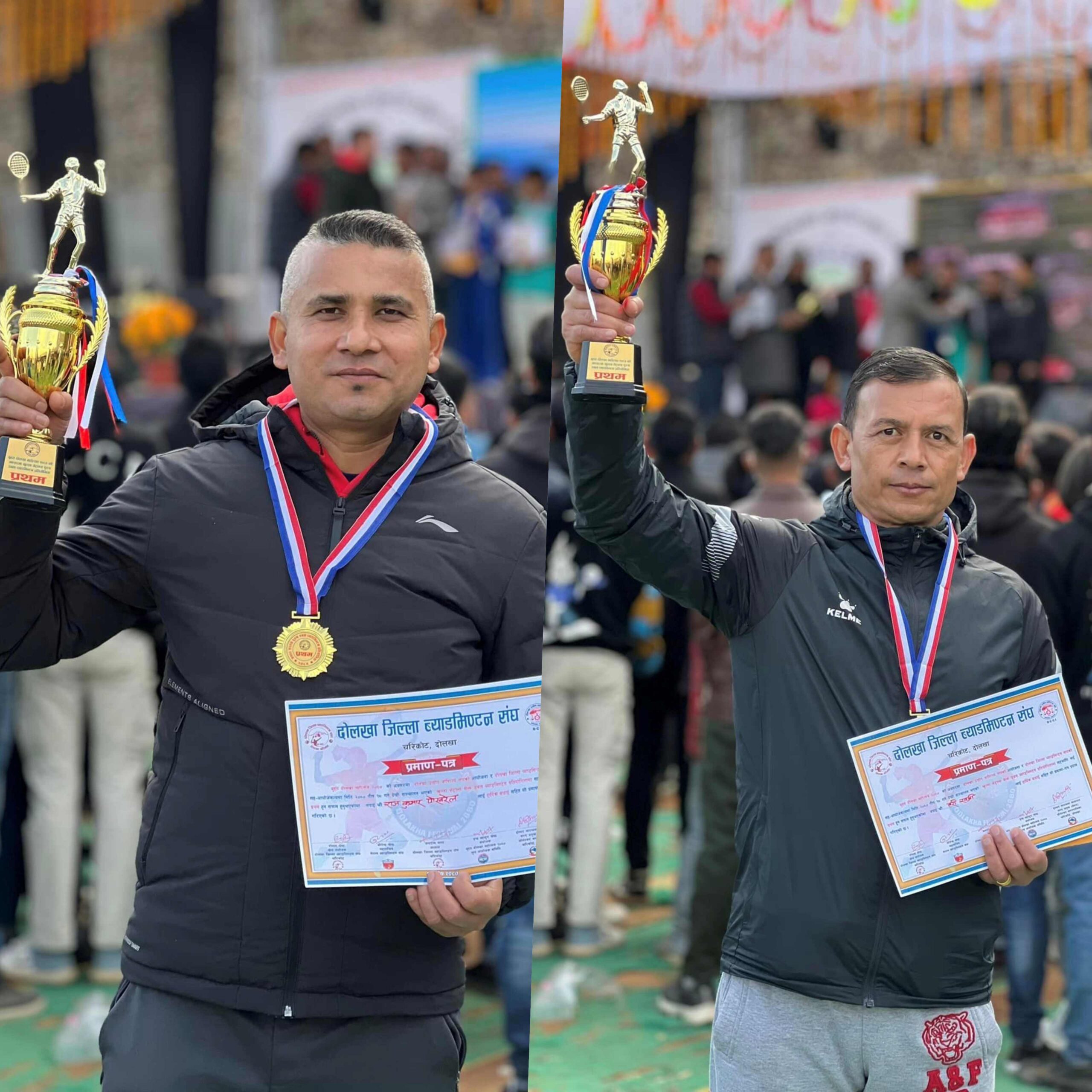 दोलखा खुल्ला ब्याडमिन्टन प्रतियोगिताःभेट्रान्स डबल्सको उपाधि चन्द्रागिरिका पोखरेल र खत्रीलाई