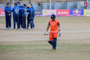 विश्वकप क्रिकेट लिग-२ः नेदरल्याण्ड्समाथि नामिबिया २४ रनले विजयी