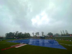 निरन्तरको वर्षाका कारण नेपाल ‘ए’ र आयरल्यान्ड वुल्भ्सबीचको पहिलो टी-२० खेल रद्द