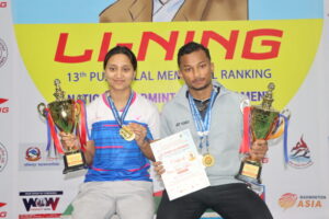 १३औँ पुष्पलाल स्मृति राष्ट्रिय र्‍याङ्किङ ब्याडमिन्टनको उपाधि प्रिन्स र रसिलालाई