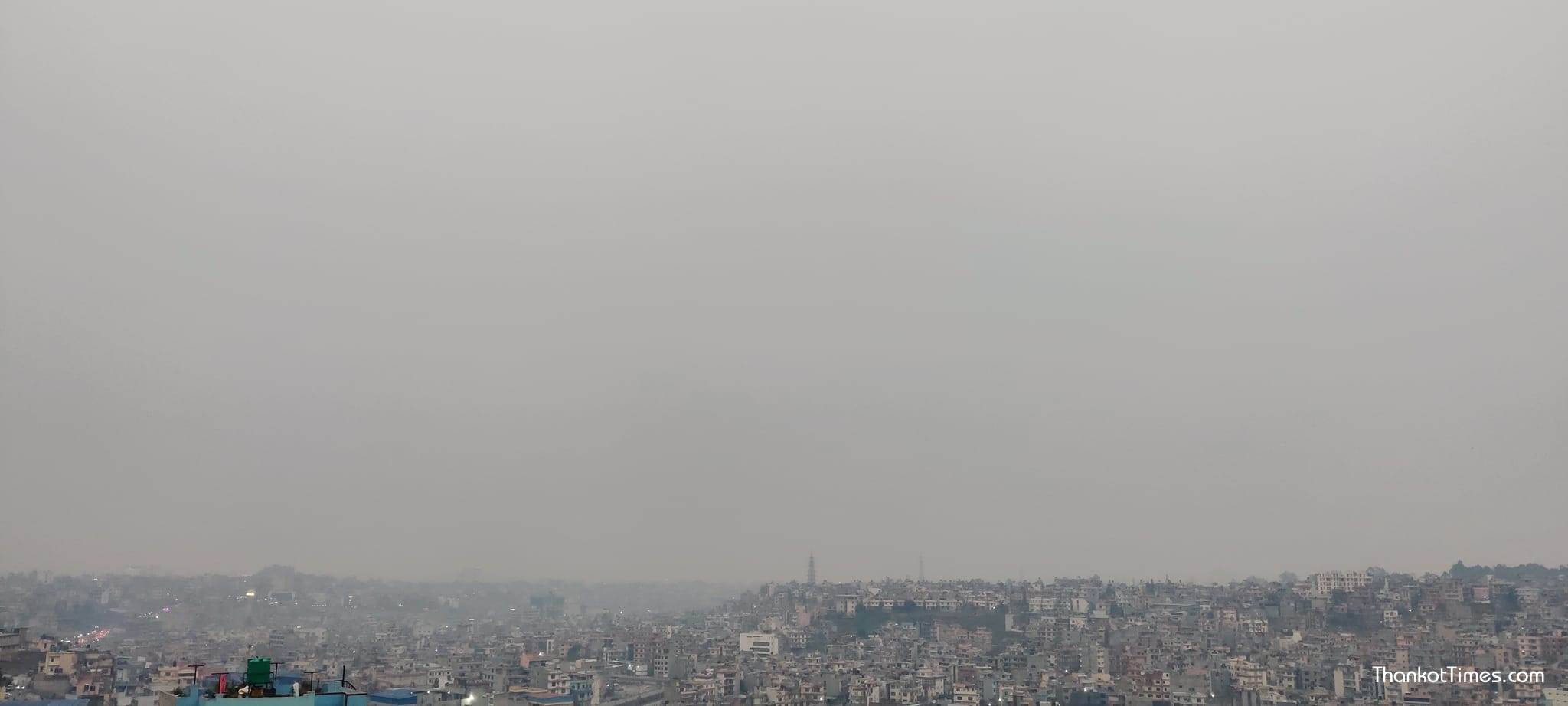 काठमाडौंको वायु विश्वमै अस्वस्थकर, धुलोका कारण थानकोटबाट नैकाप देख्नपनि मुस्किल