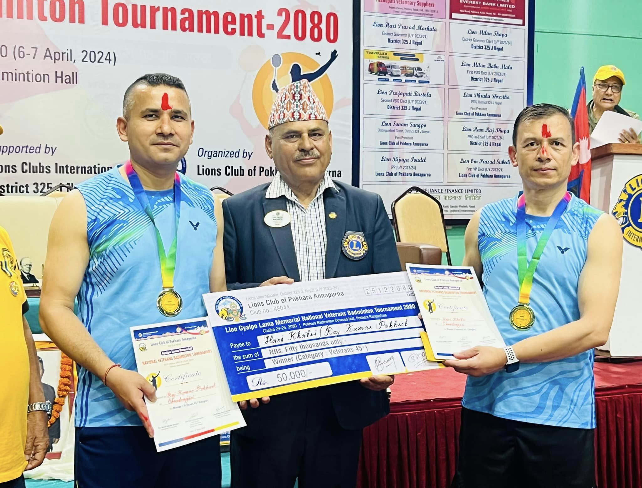 ग्याल्बो लामा स्मृति राष्ट्रिय भेट्रान्स ब्याडमिन्टन: चन्द्रागिरिका खत्री र पोखरेल पहिलो