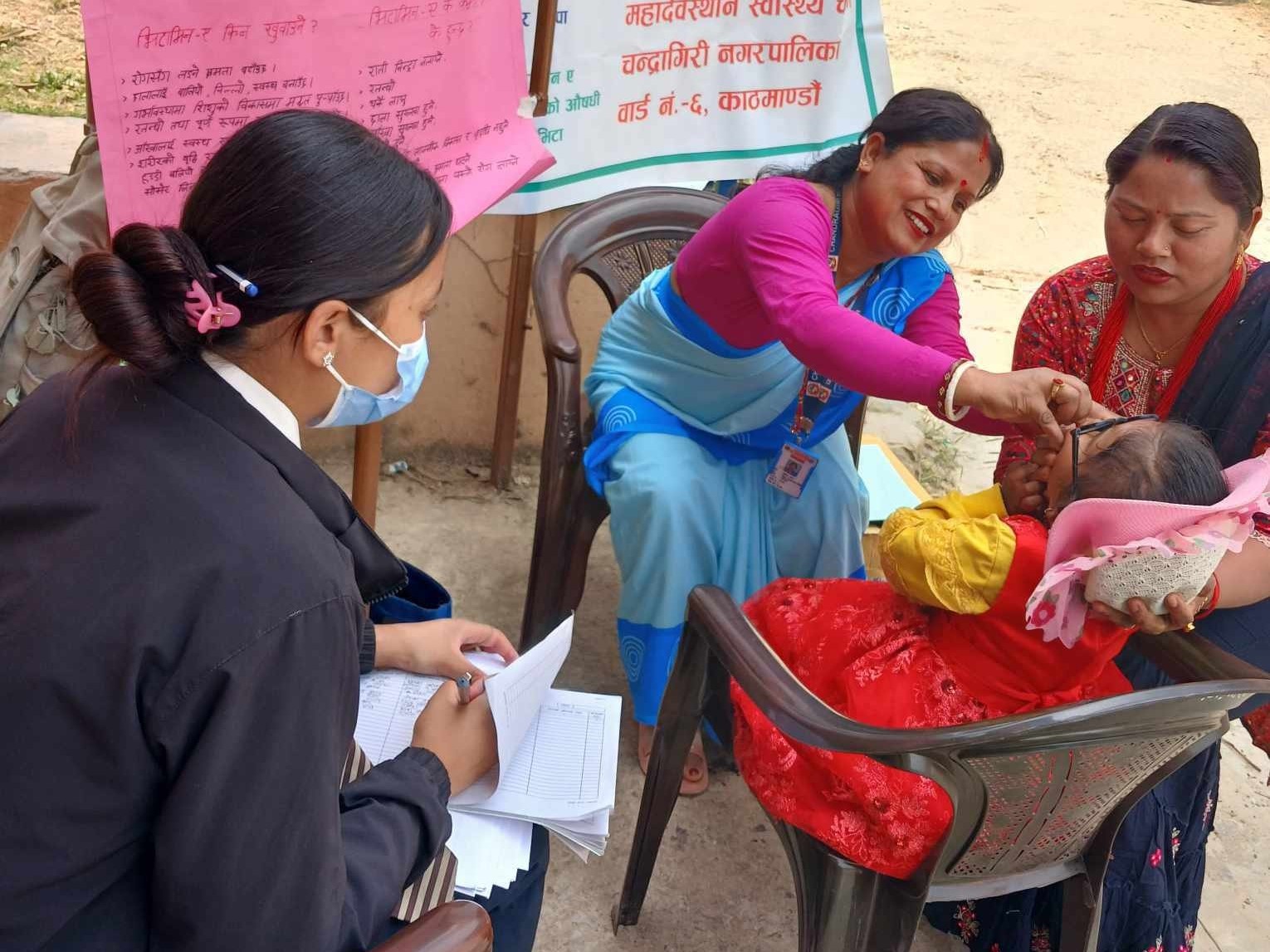 चन्द्रागिरि नगरका करिब ८ हजार जना बालबालिकालाई भिटामिन ‘ए’ खुवाउने लक्ष्य