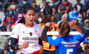 प्रधानमन्त्री कप एनभीए भलिबल लिगः चन्द्रागिरि न्यु डायमण्डको पहिलो जित