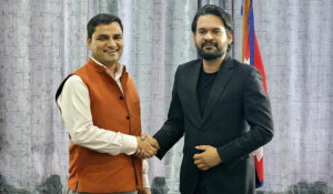 सांसद प्रदीप पौडेल र मेयर बालेनबीच भेटघाट