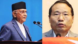 प्रधानमन्त्री ओली र पूर्व अर्थमन्त्री वर्षमान पुन बीच संसदमा भनाभन