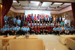 काभा भलिबलमा पदक विजेता नेपाली खेलाडी सम्मानित