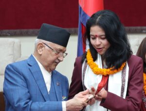 प्रधानमन्त्रीबाट कास्य पदक विजेता पलेशालाई दिने पुरस्कारमा कर नकाट्ने घोषणा