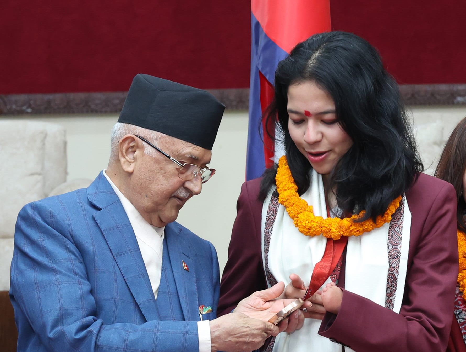 प्रधानमन्त्रीबाट कास्य पदक विजेता पलेशालाई दिने पुरस्कारमा कर नकाट्ने घोषणा