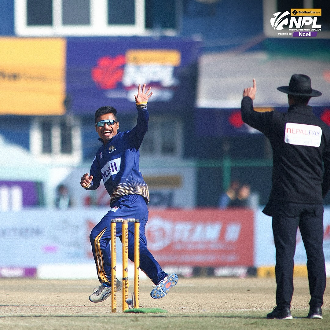 नेपाल प्रिमियर लिग क्रिकेटः कर्णालीले लुम्बिनीलाई दियो १२९ रनको लक्ष्य