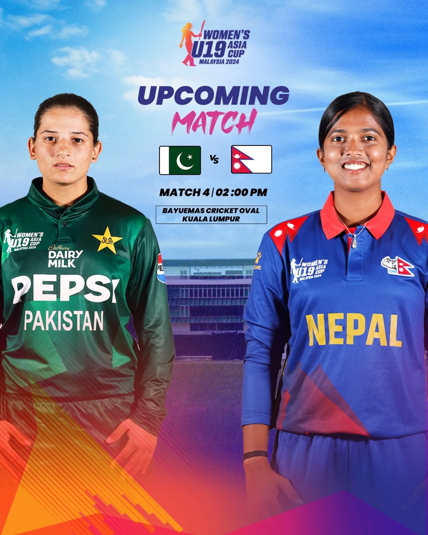एसीसी यू-१९ महिला एसिया कपः आज नेपालले पाकिस्तानसँग खेल्ने