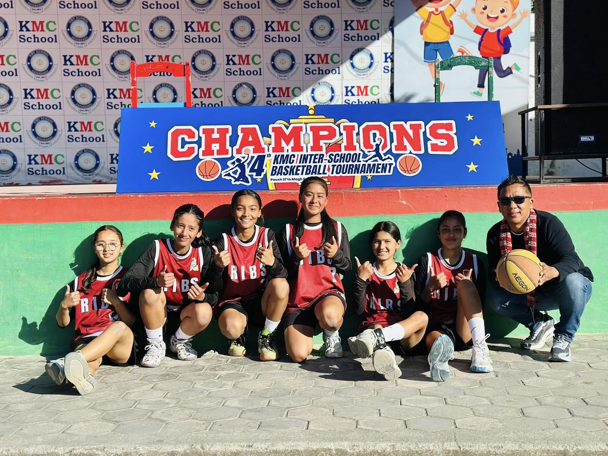 केएमसी अन्तरविद्यालय बास्केटबल प्रतियोगिता: छात्रातर्फको उपाधि रिब्स माविको पोल्टामा