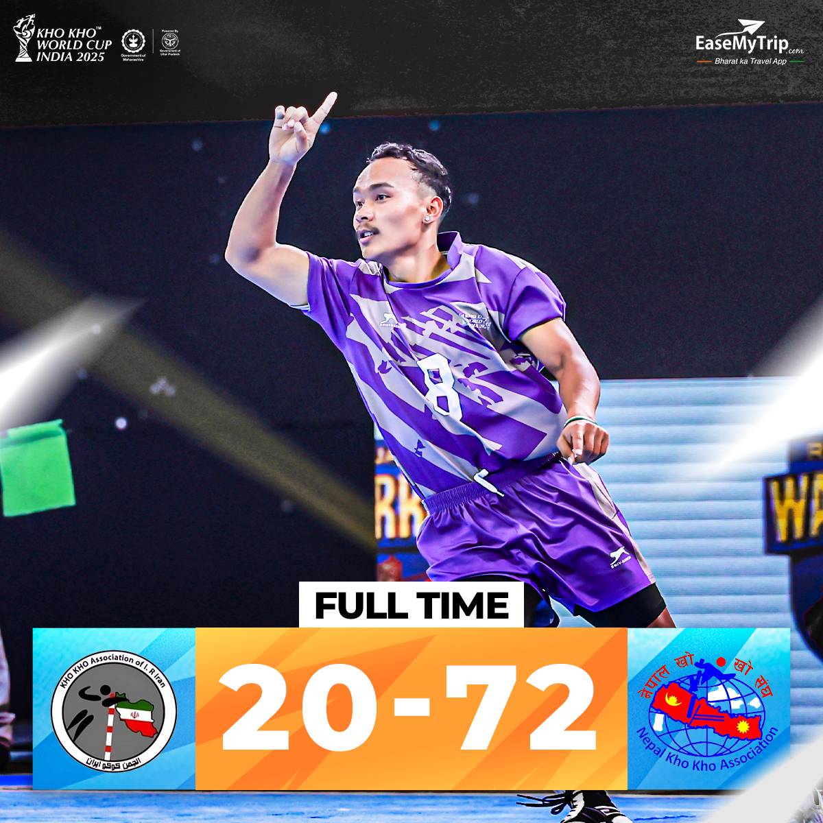 खो खो विश्वकप : नेपालको पुरूष टोली पनि फाइनलमा