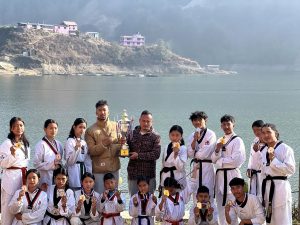 हेटाैंडामा सम्पन्न राष्ट्रिय तेक्वान्दोमा चन्द्रागिरिको शोणितपुर तेक्वान्दो डोजाङ प्रथम