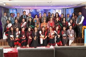 ट्यालेन्ट शोमार्फत प्रतिभा प्रस्तुत गर्दै मिस नेवा: ११४५ का प्रतिस्पर्धी