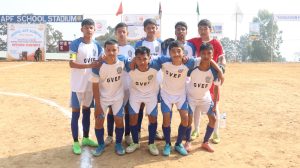 सशस्त्र प्रहरी महानिरीक्षक रनिङ ट्रफी फुटबल: ग्रीन भिलेज एजुकेशन फाउण्डेशन क्वाटरफाइनलमा