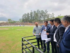 कीर्तिपुर क्रिकेट मैदानमा उप-प्रधानमन्त्री सिंह