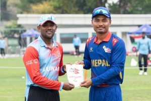 चार देशीय टी-२० शृङ्खला: नेपाल र कुवेतबीच खेल जारी, नेपाल पहिले फिल्डिङ गर्दै