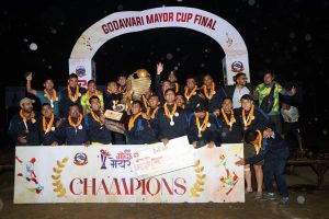 गोदावरी मेयर कप फुटबल प्रतियोगिताको उपाधि लगातार दोश्रोपटक काठमाडौं महानगरलाई