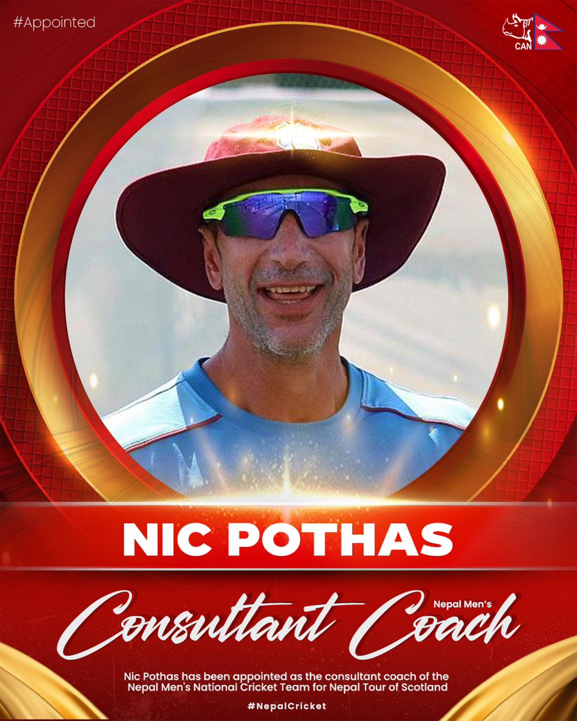 दक्षिण अफ्रिकी पूर्व क्रिकेटर निक पोथस नेपाली क्रिकेट टिमको कन्सल्ट्यान्ट प्रशिक्षकमा नियुक्त