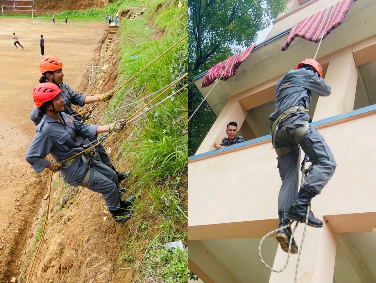 नेपाल एपीएफ स्कुलमा जारी विद्यार्थी स्वंयसेवक विपद् उद्धारक तालिम आज समापन हुँदै