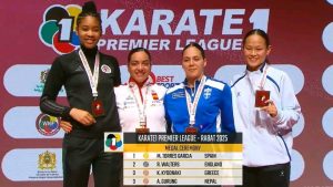 कराते स्टार एरिका गुरुङलाई कराते वान प्रिमियर लिगमा कास्य पदक